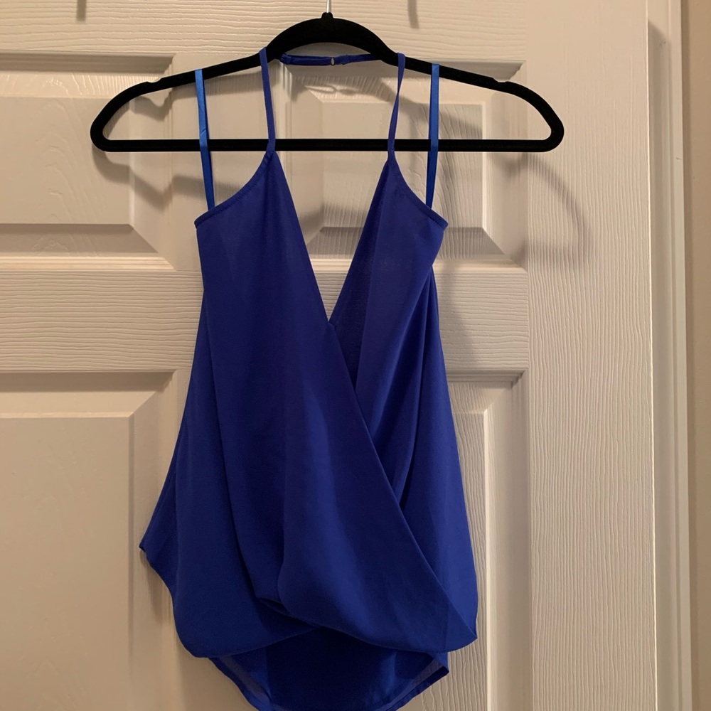 NWT adjustable blue halter top